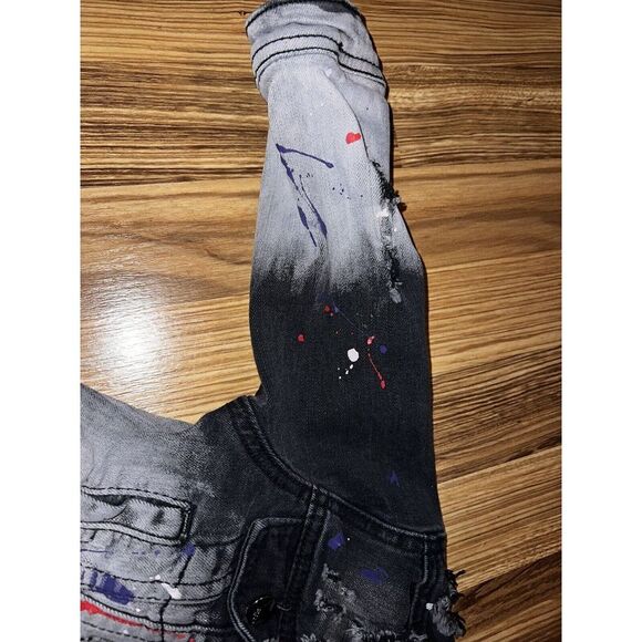 KLEEP Graffiti Denim Jacket Size 2T Kids Toddler - Picture 4 of 8